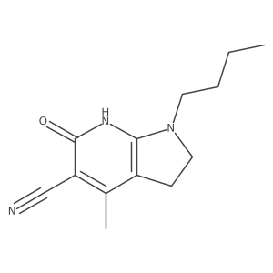 1-Butyl-2,3,6,7-tetrahydro-4-methyl-6-oxo-1H-pyrrolo[2,3-b]pyridine-5-carbonitrile Structure