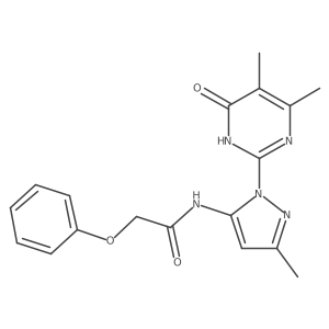 N-(1-(4,5-dimethyl-6-oxo-1,6-dihydropyrimidin-2-yl)-3-methyl-1H-pyrazol-5-yl)-2-phenoxyacetamide结构式