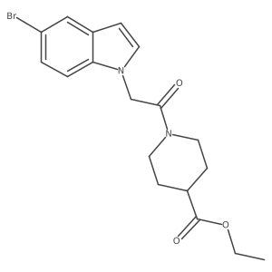 ethyl 1-[(5-bromo-1H-indol-1-yl)acetyl]piperidine-4-carboxylate Structure