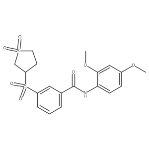N-(2,4-dimethoxyphenyl)-3-[(1,1-dioxidotetrahydrothiophen-3-yl)sulfonyl]benzamide Structure