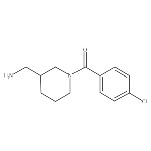 [1-(4-Chlorobenzoyl)piperidin-3-yl]methanamine Structure
