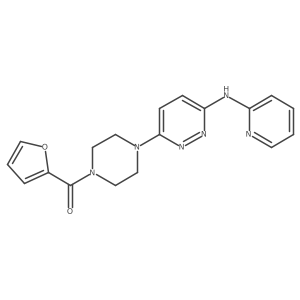 Furan-2-yl(4-(6-(pyridin-2-ylamino)pyridazin-3-yl)piperazin-1-yl)methanone结构式