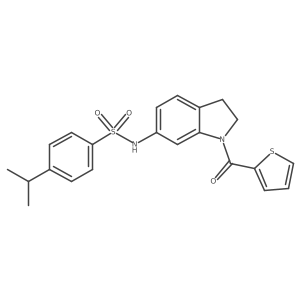 4-isopropyl-N-(1-(thiophene-2-carbonyl)indolin-6-yl)benzenesulfonamide Structure