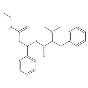(S)-3-Ethoxy-3-oxo-1-(4-pyridyl)propyl(S)-2-(Dimethylamino)-3-phenylpropanoate结构式