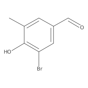 3-Bromo-4-hydroxy-5-methylbenzaldehyde结构式