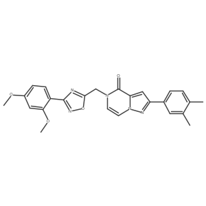 5-{[3-(2,4-dimethoxyphenyl)-1,2,4-oxadiazol-5-yl]methyl}-2-(3,4-dimethylphenyl)-4H,5H-pyrazolo[1,5-a]pyrazin-4-one结构式