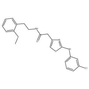 2-{2-[(3-chlorophenyl)amino]-1,3-thiazol-4-yl}-N-[2-(2-methoxyphenyl)ethyl]acetamide Structure
