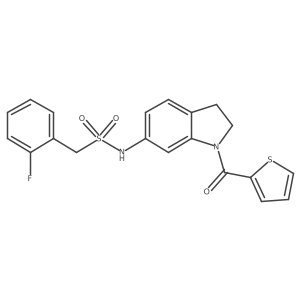 1-(2-fluorophenyl)-N-(1-(thiophene-2-carbonyl)indolin-6-yl)methanesulfonamide Structure