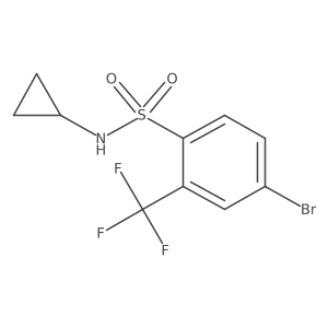 4-bromo-N-cyclopropyl-2-(trifluoromethyl)benzenesulfonamide结构式