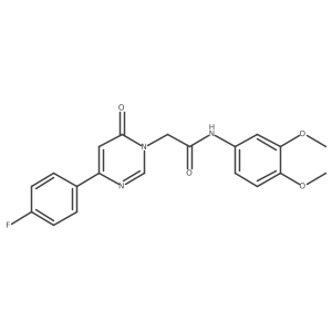 N-(3,4-dimethoxyphenyl)-2-(4-(4-fluorophenyl)-6-oxopyrimidin-1(6H)-yl)acetamide结构式