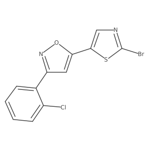 5-(2-Bromo-5-thiazolyl)-3-(2-chlorophenyl)isoxazole Structure