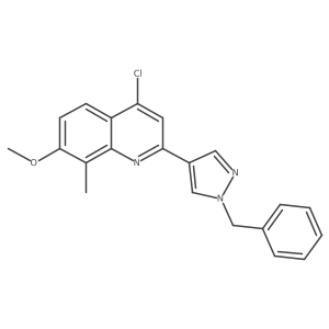 2-(1-Benzyl-pyrazol-4-yl)-4-chloro-7-methoxy-8-methyl-quinoline结构式