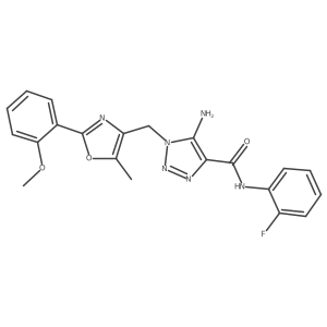 5-amino-N-(2-fluorophenyl)-1-{[2-(2-methoxyphenyl)-5-methyl-1,3-oxazol-4-yl]methyl}-1H-1,2,3-triazole-4-carboxamide Structure