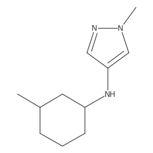 1-methyl-N-(3-methylcyclohexyl)-1H-pyrazol-4-amine结构式