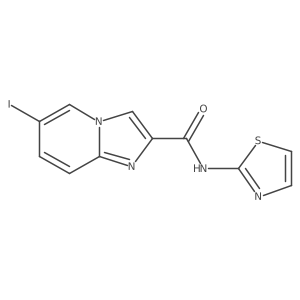 6-iodo-N-(1,3-thiazol-2-yl)imidazo[1,2-a]pyridine-2-carboxamide结构式