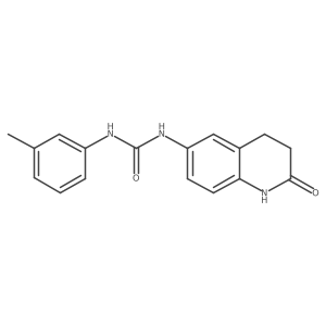 Cc1cccc(NC(=O)Nc2ccc3c(c2)CCC(=O)N3)c1结构式