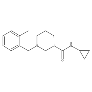 N-cyclopropyl-1-[(2-methylphenyl)methyl]piperidine-3-carboxamide结构式