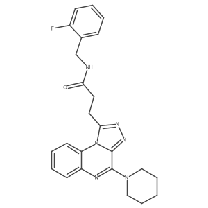 N-[(2-fluorophenyl)methyl]-3-[4-(piperidin-1-yl)-[1,2,4]triazolo[4,3-a]quinoxalin-1-yl]propanamide结构式