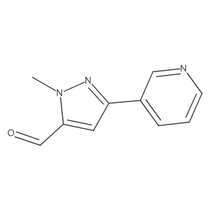 1-methyl-3-(pyridin-3-yl)-1H-pyrazole-5-carbaldehyde Structure