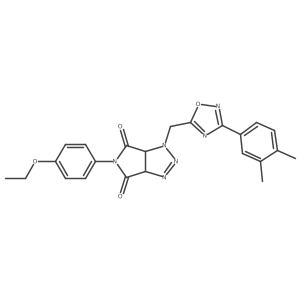 1-((3-(3,4-dimethylphenyl)-1,2,4-oxadiazol-5-yl)methyl)-5-(4-ethoxyphenyl)-1,6a-dihydropyrrolo[3,4-d][1,2,3]triazole-4,6(3aH,5H)-dione Structure