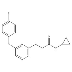 N-cyclopropyl-3-(3-(4-fluorophenoxy)phenyl)propanamide Structure