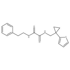N1-phenethyl-N2-((1-(thiophen-2-yl)cyclopropyl)methyl)oxalamide Structure