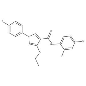 N-(4-bromo-2-fluorophenyl)-4-ethoxy-1-(4-fluorophenyl)-1H-pyrazole-3-carboxamide结构式