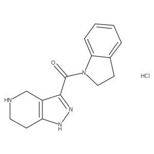 Indolin-1-yl(4,5,6,7-tetrahydro-1H-pyrazolo[4,3-c]pyridin-3-yl)methanone hydrochloride结构式