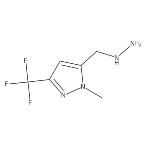 5-(hydrazinylmethyl)-1-methyl-3-(trifluoromethyl)-1H-pyrazole结构式