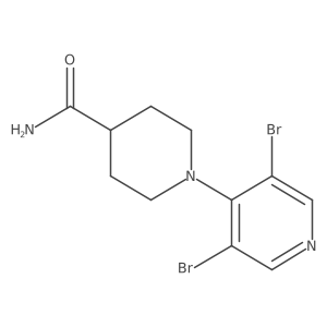 1-(3,5-Dibromopyridin-4-yl)piperidine-4-carboxamide结构式