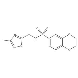 N-((3-methyl-1,2,4-oxadiazol-5-yl)methyl)-2,3-dihydrobenzo[b][1,4]dioxine-6-sulfonamide Structure