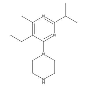 5-Ethyl-4-methyl-6-(piperazin-1-yl)-2-(propan-2-yl)pyrimidine Structure
