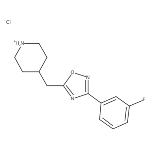 4-{[3-(3-Fluorophenyl)-1,2,4-oxadiazol-5-yl]methyl}piperidinium chloride Structure