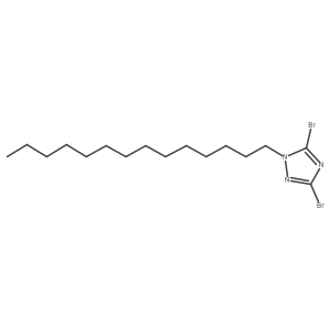 3,5-Dibromo-1-tetradecyl-1H-1,2,4-triazole结构式