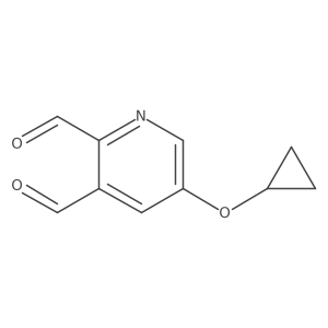 5-Cyclopropoxypyridine-2,3-dicarbaldehyde结构式