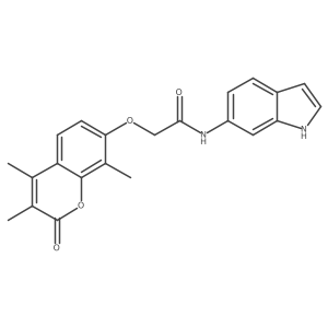 N-(1H-indol-6-yl)-2-[(3,4,8-trimethyl-2-oxo-2H-chromen-7-yl)oxy]acetamide结构式