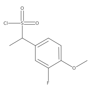 1-(3-Fluoro-4-methoxyphenyl)ethane-1-sulfonyl chloride Structure
