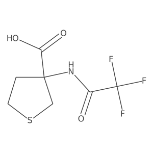 3-(Trifluoroacetamido)thiolane-3-carboxylic acid结构式