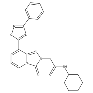 N-cyclohexyl-2-[3-oxo-8-(3-phenyl-1,2,4-oxadiazol-5-yl)-2H,3H-[1,2,4]triazolo[4,3-a]pyridin-2-yl]acetamide Structure