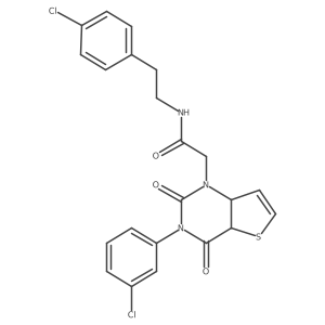2-[3-(3-chlorophenyl)-2,4-dioxo-1H,2H,3H,4H-thieno[3,2-d]pyrimidin-1-yl]-N-[2-(4-chlorophenyl)ethyl]acetamide结构式