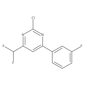 2-Chloro-4-(difluoromethyl)-6-(3-fluorophenyl)pyrimidine结构式