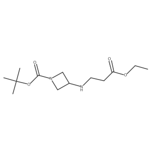 Tert-butyl 3-[(3-ethoxy-3-oxopropyl)amino]azetidine-1-carboxylate结构式