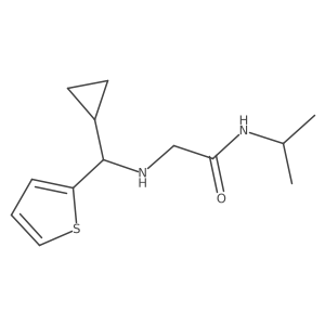 2-((Cyclopropyl(thiophen-2-yl)methyl)amino)-N-isopropylacetamide Structure