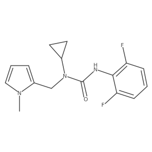 1-cyclopropyl-3-(2,6-difluorophenyl)-1-((1-methyl-1H-pyrrol-2-yl)methyl)urea结构式