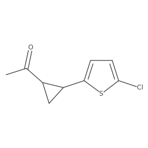 trans 1-[2-(5-Chloro-thiophen-2-yl)-cyclopropyl]-ethanone结构式