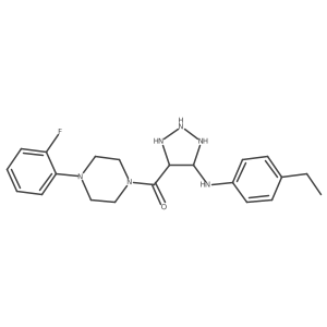 N-(4-ethylphenyl)-4-[4-(2-fluorophenyl)piperazine-1-carbonyl]-1H-1,2,3-triazol-5-amine结构式