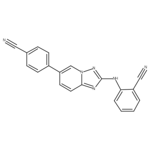 2-[[6-(4-Cyanophenyl)[1,2,4]triazolo[1,5-a]pyridin-2-yl]amino]benzonitrile Structure