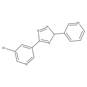 3-Bromo-5-[2-(3-pyridyl)tetrazol-5-yl]pyridine结构式