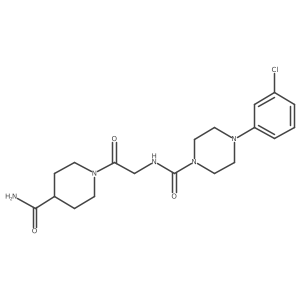N-[2-(4-carbamoylpiperidin-1-yl)-2-oxoethyl]-4-(3-chlorophenyl)piperazine-1-carboxamide Structure