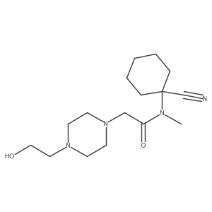 N-(1-cyanocyclohexyl)-2-[4-(2-hydroxyethyl)piperazin-1-yl]-N-methylacetamide Structure